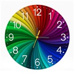 Ficha técnica e caractérísticas do produto Relógio de Parede Decorativo 25x25 Analógico Colorido Quarto - Tocdecor