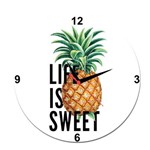 Ficha técnica e caractérísticas do produto Relogio de Parede Decorativo - Abacaxi Life Is Sweet