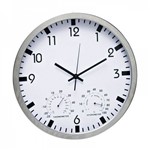 Relógio de Parede Decorativo Aluminium Natural - 35 Cm