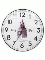 Relógio de Parede Decorativo Big Ben - Branco Plástico 30cm - Clink