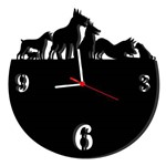 Ficha técnica e caractérísticas do produto Relógio de Parede Decorativo Cães