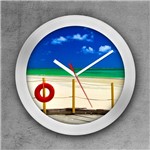 Relógio de Parede Decorativo, Criativo e Descolado Casebre na Praia - Colours Creative Photo Decor