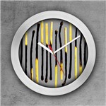 Relógio de Parede Decorativo, Criativo e Descolado Código de Barras de Palitos - Colours Creative Photo Decor