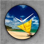 Relógio de Parede Decorativo, Criativo e Descolado Jangada Brasil - Colours Creative Photo Decor