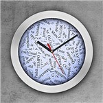 Ficha técnica e caractérísticas do produto Relógio de Parede Decorativo, Criativo e Descolado | Palavras