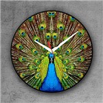 Ficha técnica e caractérísticas do produto Relógio de Parede Decorativo, Criativo e Descolado | Pavão