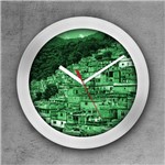 Relógio de Parede Decorativo, Criativo e Descolado Rocinha no Rio de Janeiro - Colours Creative Photo Decor