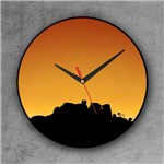 Relógio de Parede Decorativo, Criativo e Descolado Silhueta Pedra Grande - Colours Creative Photo Decor