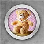 Relógio de Parede Decorativo, Criativo e Descolado Urso Ted - Colours Creative Photo Decor