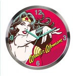 Relógio de Parede Decorativo de Metal Dc Comics Wonder Woman - 30 Cm