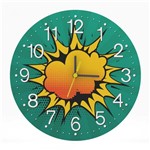 Relógio de Parede Decorativo Desenho Bomba 25x25 Moderno - Tocdecor