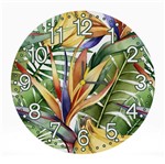 Ficha técnica e caractérísticas do produto Relógio de Parede Decorativo Desenho Tropical 25X25 Sala