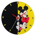 Relógio de Parede Decorativo - Disney - Mickey Minnie - Mabruk