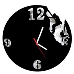 Relógio de Parede Decorativo Escalada Preto
