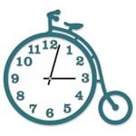 Ficha técnica e caractérísticas do produto Relógio de Parede Decorativo Escultura Bicicleta Ágata com Detalhe Branco 36x40cm Grande