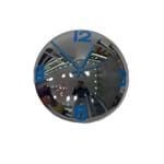 Ficha técnica e caractérísticas do produto Relógio de Parede Decorativo Espelhado Azul Metal 28x28x10 - Tricae