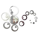 Ficha técnica e caractérísticas do produto Relógio de Parede Decorativo Espelhado Bolas Sala Cozinha