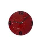 Ficha técnica e caractérísticas do produto Relógio de Parede Decorativo Espelhado Cor Vermelho 28x28x10