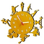 Ficha técnica e caractérísticas do produto Relógio de Parede Decorativo Esportes Olímpicos Amarelo Amarelo