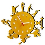 Ficha técnica e caractérísticas do produto Relógio de Parede Decorativo Esportes Olímpicos Amarelo