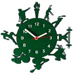 Relógio de Parede Decorativo Esportes Olímpicos Verde