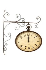 Relógio de Parede Decorativo Estação de Metal Envelhecido - Maria Pia Casa