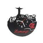 Relógio de Parede Decorativo - Flamengo 3D Preto com Vermelho - Wvm
