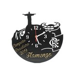 Relógio de Parede Decorativo - Flamengo Série Ouro Campeão Brasileiro 2019 Preto com Dourado - Wvm