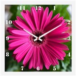 Relógio de Parede Decorativo Flor Margarida Barberton 30x30cm