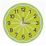Ficha técnica e caractérísticas do produto Relógio de Parede Decorativo Fruta Limão 25X25 Moderno