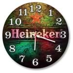 Relógio de Parede Decorativo Heineken Beer Colorido 35cm Médio