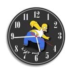 Ficha técnica e caractérísticas do produto Relógio de Parede Decorativo Homer Simpson Kiss My Único