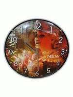 Ficha técnica e caractérísticas do produto Relógio de Parede Decorativo - Marylin Monroe Nova York Plástico 30cm - Clink