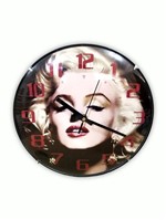 Relógio de Parede Decorativo Marylin Monroe Rosto 30cm - Clink