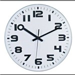 Ficha técnica e caractérísticas do produto Relógio de Parede Decorativo Minimalista Branco / Preto - 28 Cm