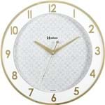 Ficha técnica e caractérísticas do produto Relógio de Parede Decorativo Moderno Sofisticado Herweg Visor de Vidro Detalhe em Dourado 6818-29