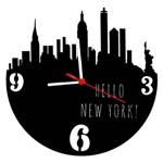 Ficha técnica e caractérísticas do produto Relógio de Parede Decorativo New York World com 28 Cm