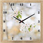Ficha técnica e caractérísticas do produto Relógio de Parede Decorativo Personalizado de Flores 30x30cm