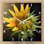 Ficha técnica e caractérísticas do produto Relógio de Parede Decorativo Personalizado Flor Girassol 30x30cm