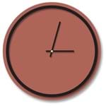 Relógio de Parede Decorativo Premium Minimalista Cobre Metalizado com Borda Preto Ônix em Relevo Médio
