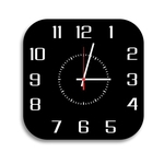 Ficha técnica e caractérísticas do produto Relógio de Parede Decorativo Premium Quadrado com Números em Relevo Preto Ônix Médio