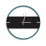 Relógio de Parede Decorativo Premium Slim Ágata com Detalhe Preto Ônix em Relevo Médio