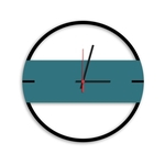 Ficha técnica e caractérísticas do produto Relógio de Parede Decorativo Premium Slim Preto Ônix com Detalhe Ágata em Relevo Médio