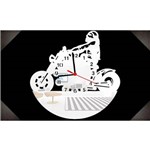 Ficha técnica e caractérísticas do produto Relógio de Parede Decorativo Quadro Espelhado Motoqueiro 50 Cm