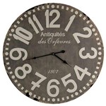 Ficha técnica e caractérísticas do produto Relógio de Parede Decorativo "antiquités Des Orfèvres - 1807" - 58 Cm