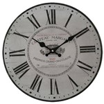 Ficha técnica e caractérísticas do produto Relógio de Parede Decorativo "château Margaux - 1999" - 34 Cm