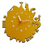 Ficha técnica e caractérísticas do produto Relógio de Parede Decorativo Rio Amarelo