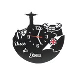 Relógio de Parede Decorativo - Vasco 3D Preto - Wvm