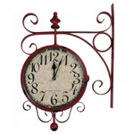 Relógio de Parede Decorativo Vermelho Modelo Antiga Estação de Trem Estação Paris France 1892 - R3p Import