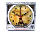 Relógio de Parede Decorativo Vintage Redondo Paris Branco - Plashome